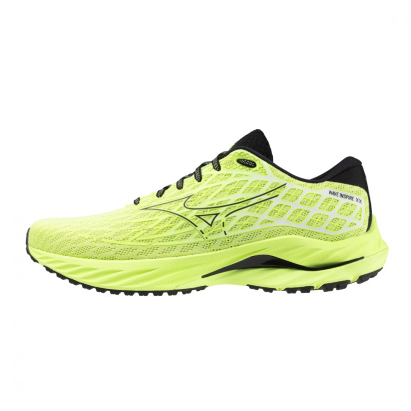 Mizuno Wave Inspire 20 Shoes Fluor Yellow Black AW24