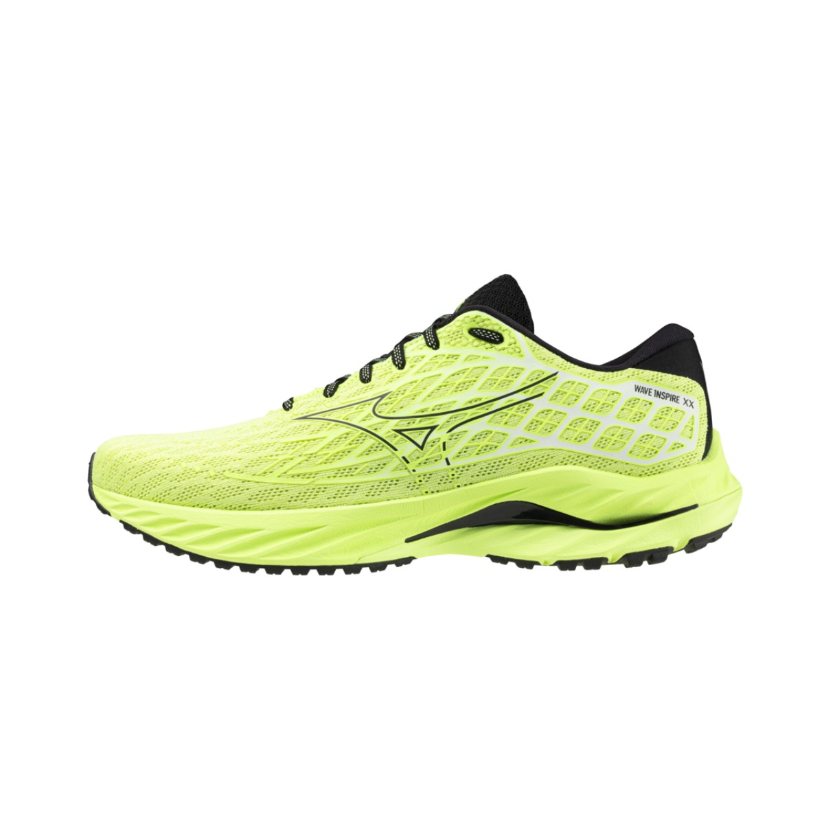 Mizuno Wave Inspire 20 Schuhe Fluor Gelb Schwarz AW24, Größe 41 - EUR