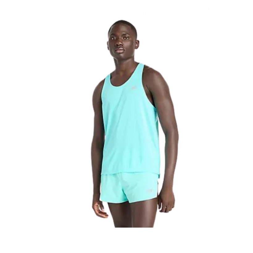 Camiseta New Balance Athletics Singlet Sin Mangas Azul