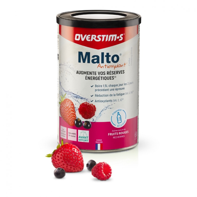 Overstims Malto Antioxidant Red Fruit Energy Drink 450g