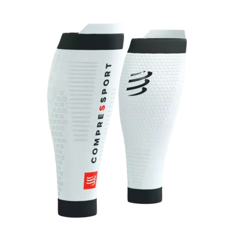 Bas de contention Compressport R2 3.0 blanc noir