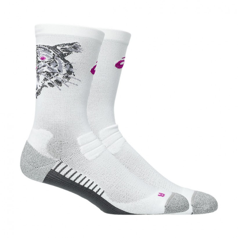 Asics Performance Run Crew Socks White Pink