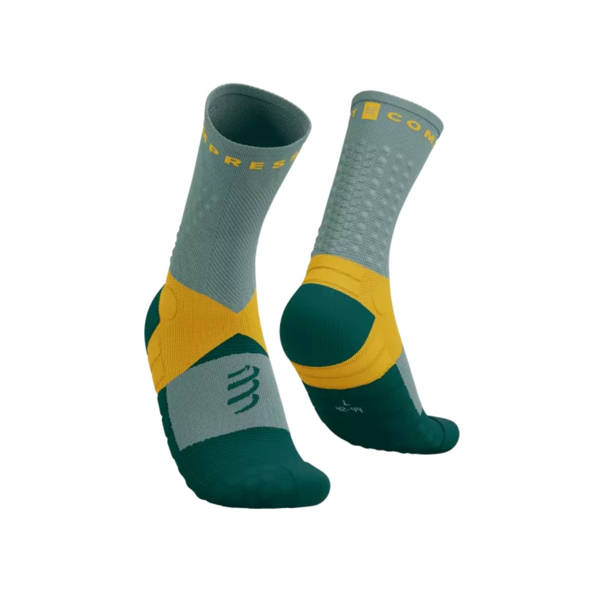 Compressport Ultra Trail Socken V2.0 Grau Orange, Größe Größe 2