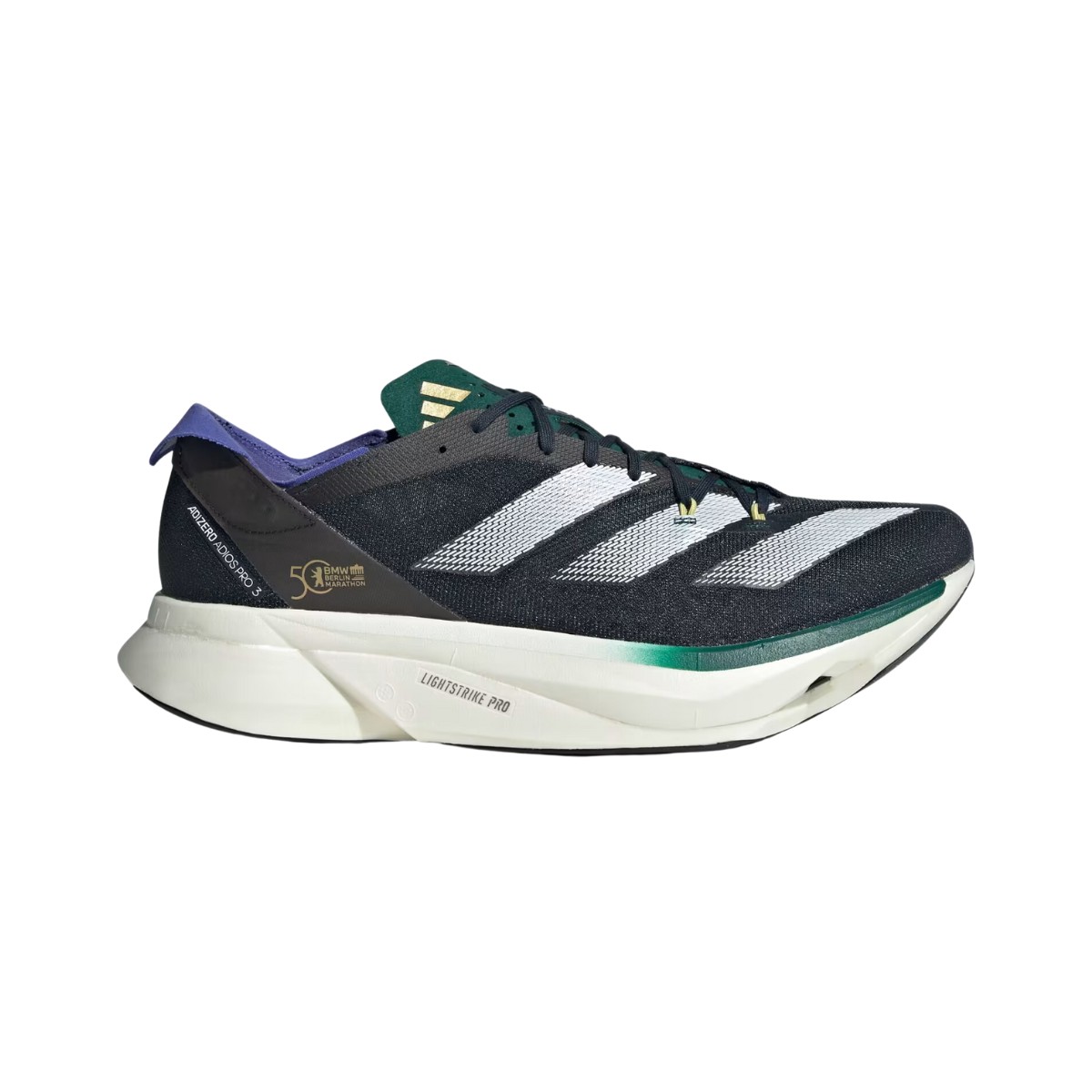 Adidas Adizero Adios Pro 3 Schuhe Schwarz Grün AW24, Größe UK 7.5