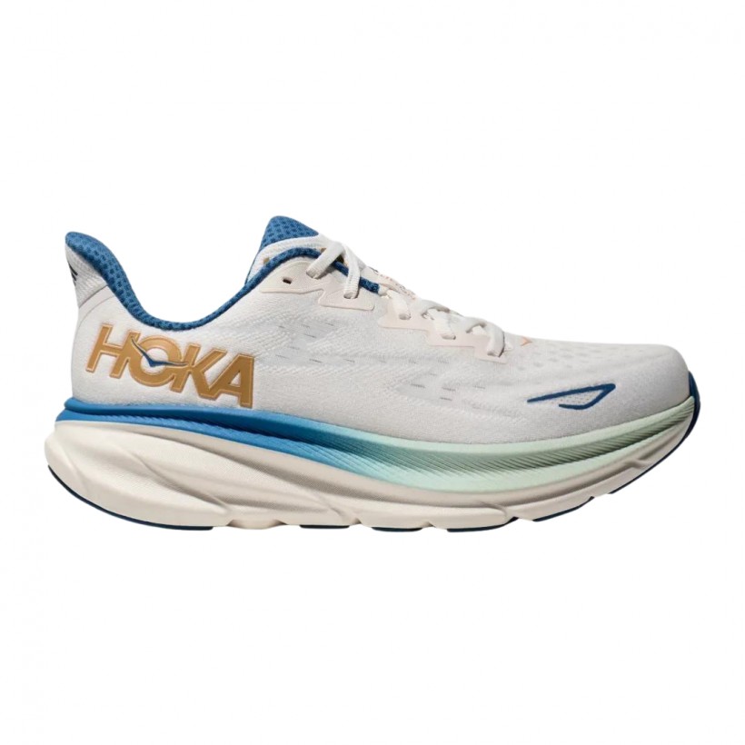 Hoka Clifton 9 White Blue  Sneakers