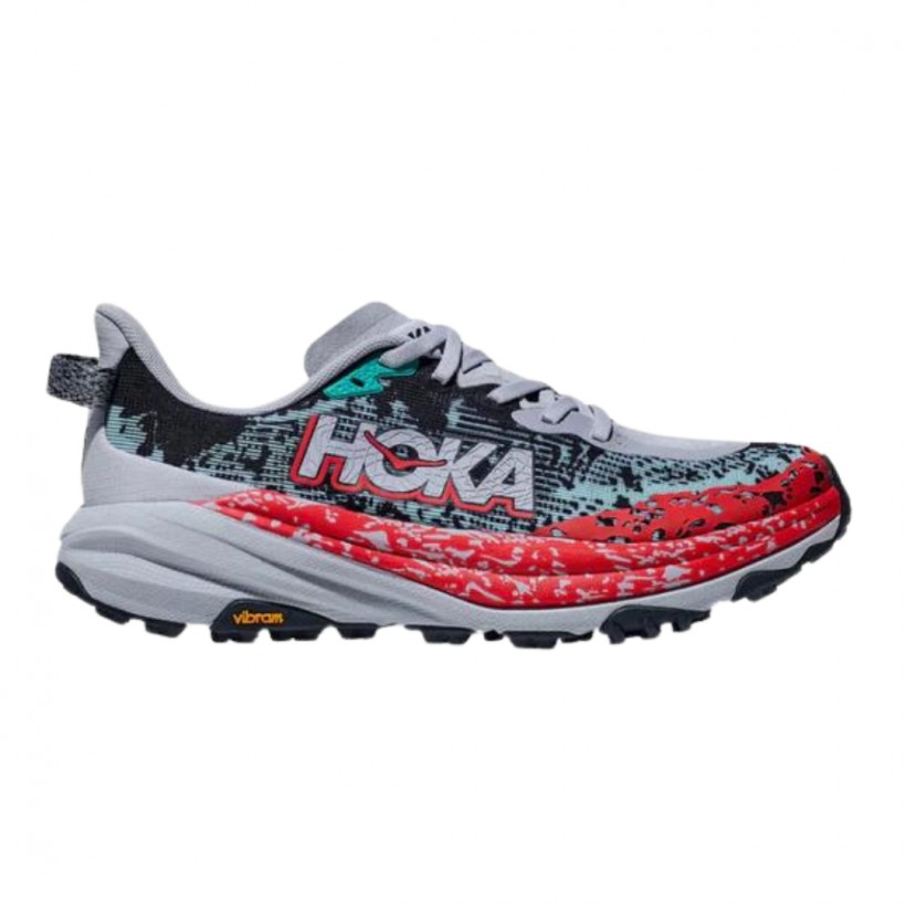 Hoka Speedgoat 6 Gray Red AW24 Shoes