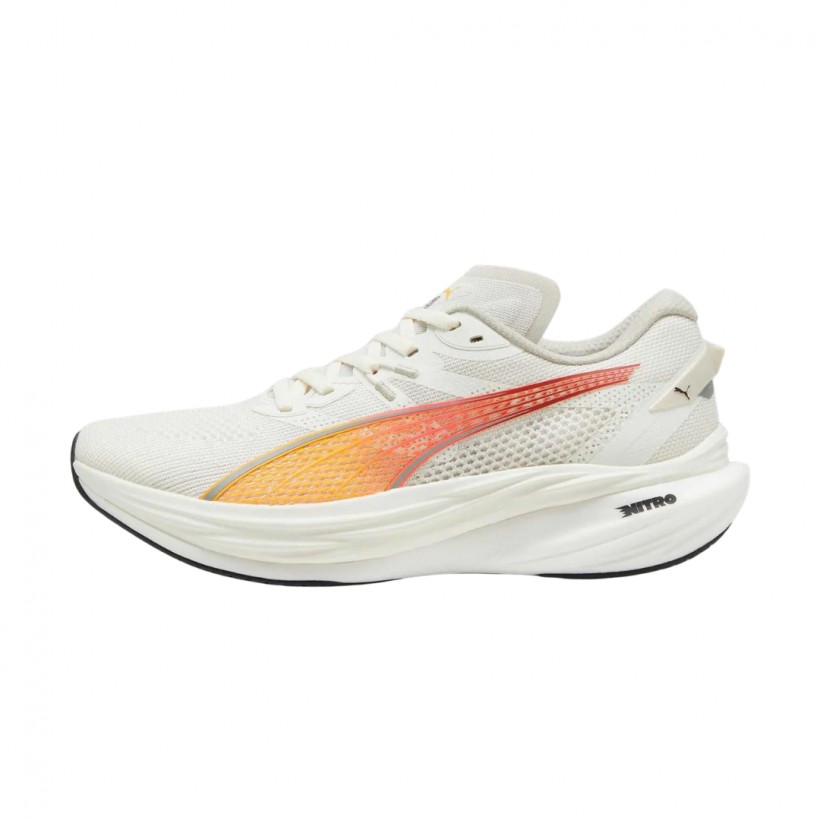 Puma Deviate Nitro 3 White Orange AW24 Sneakers