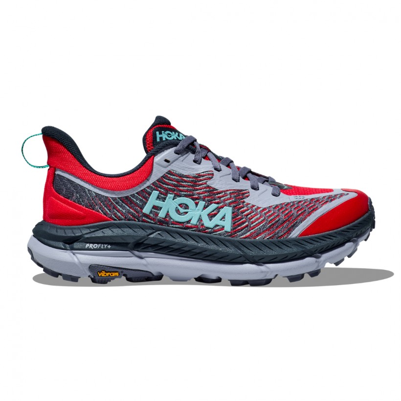 Hoka Mafate Speed 4 Red Gray  Women's Shoes