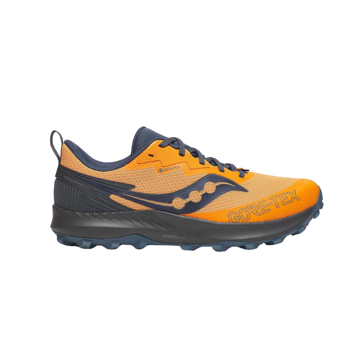 Saucony Peregrine 14 GTX Schuhe Orange Marineblau, Größe 44 - EUR