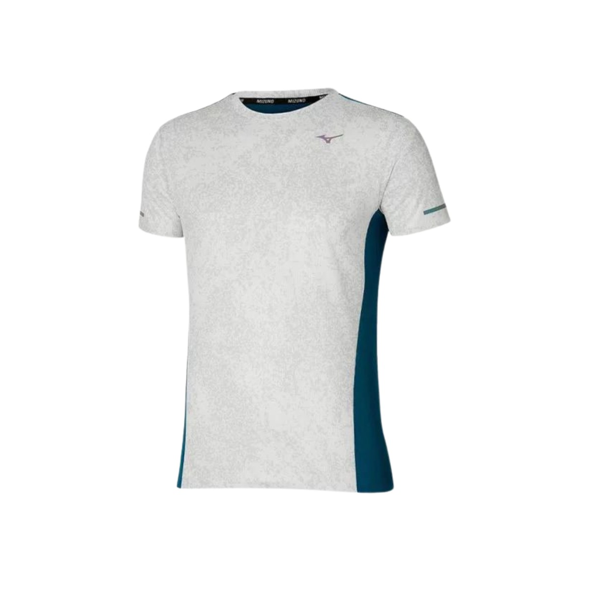 Mizuno Premium Aero Tee Kurzarm-T-Shirt Grau Blau, Größe M