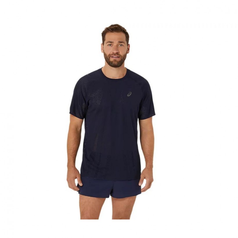 Asics Metarun SS Short Sleeve T-shirt Navy Blue