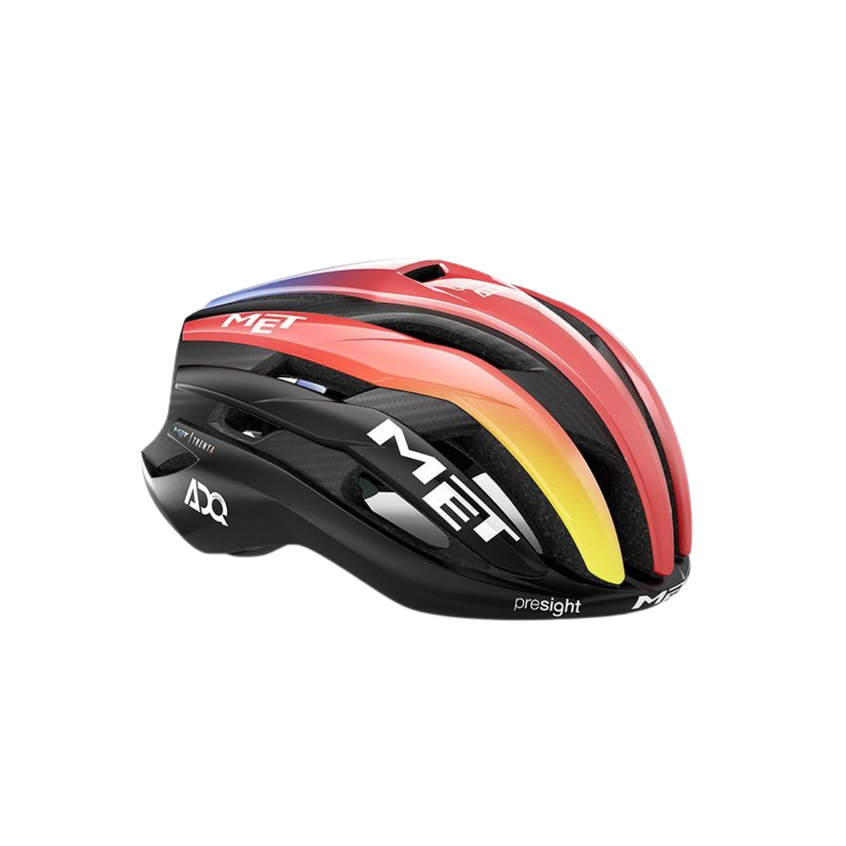 MET Trenta 3k Carbon MIPS Helm – UAE Team ADQ Rot Blau, Größe S (52-56 cm)