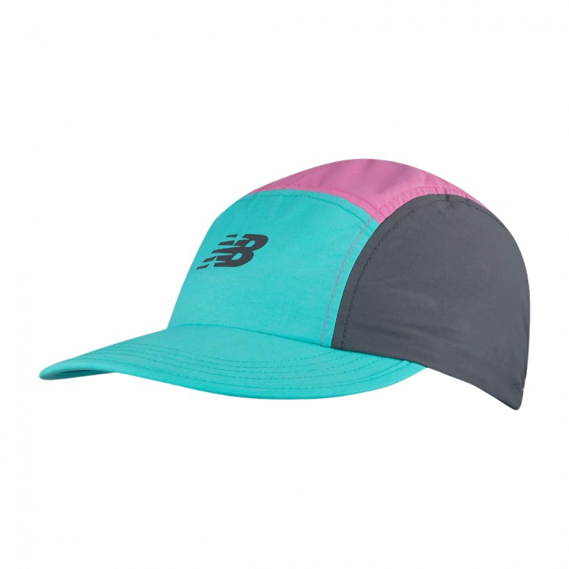 New Balance 5 Panel Trainer Cap Pink Blue