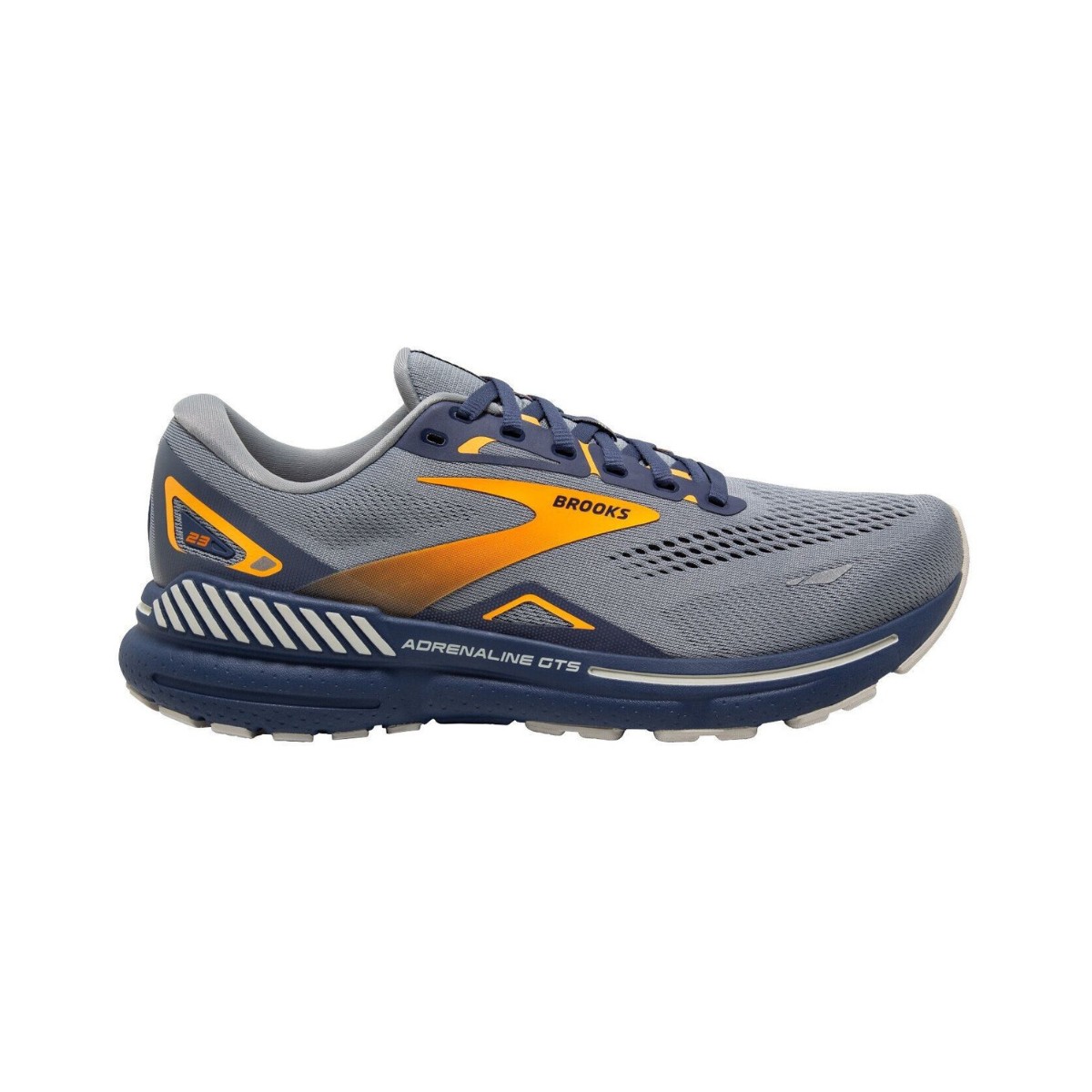 Brooks Adrenaline GTS 23 Grau Orange AW24 Schuhe, Größe 43 - EUR