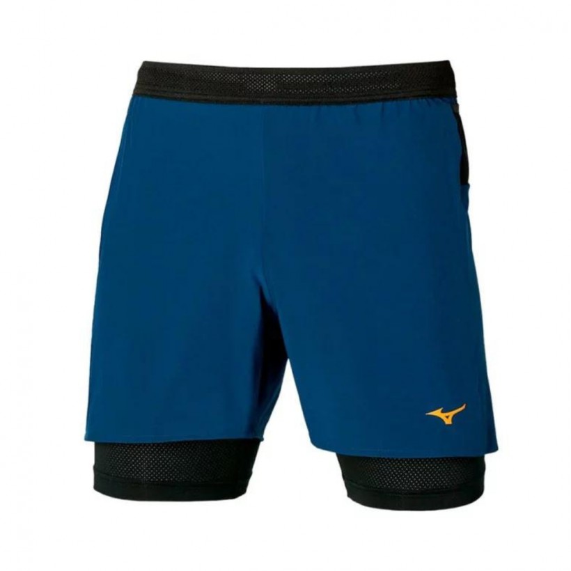 Pantalón Corto Mizuno Trail 2 en 1 5.5 Azul Marino