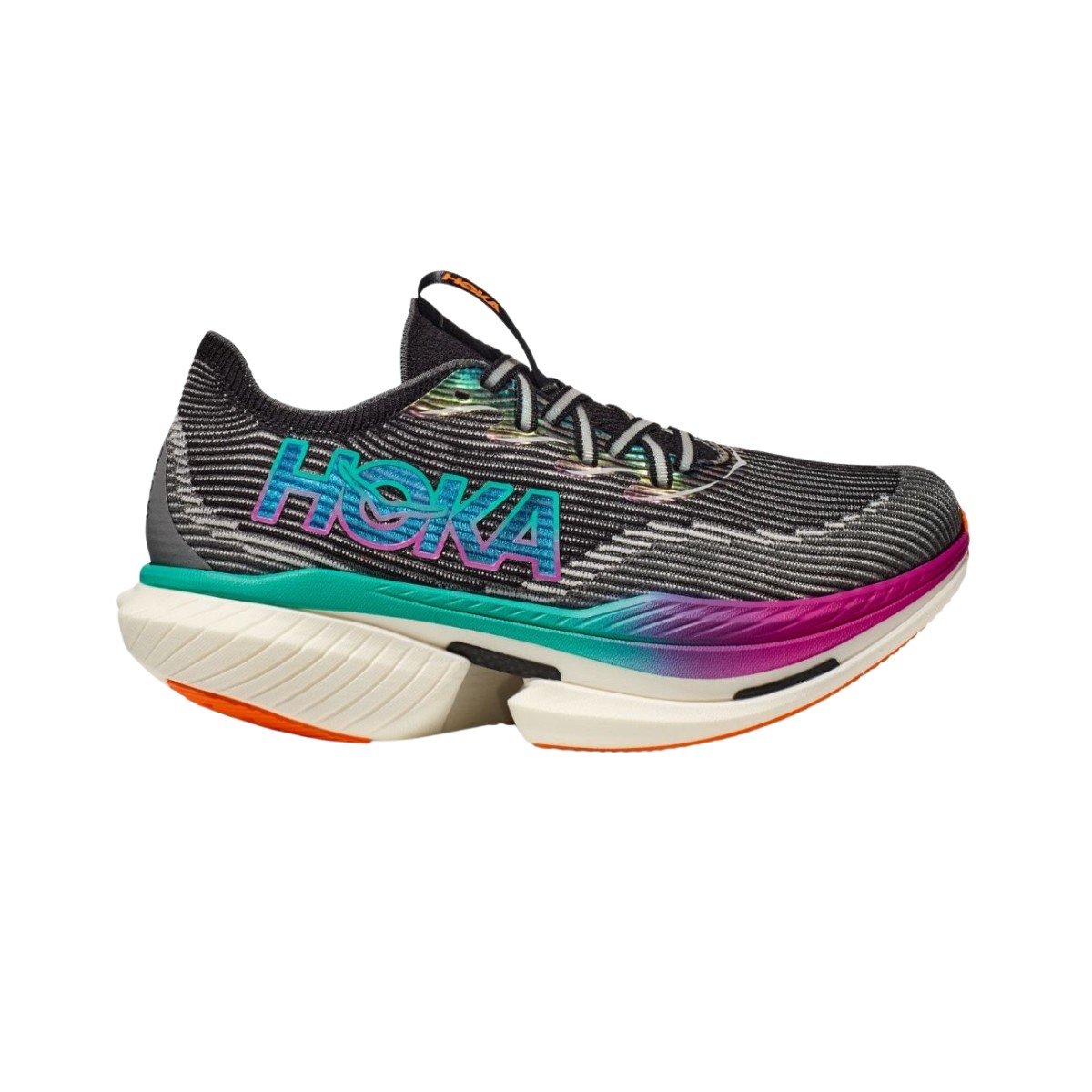 Hoka Cielo X1 Schuhe Schwarz Blau Rosa Unisex AW24, Größe EU 42 2/3