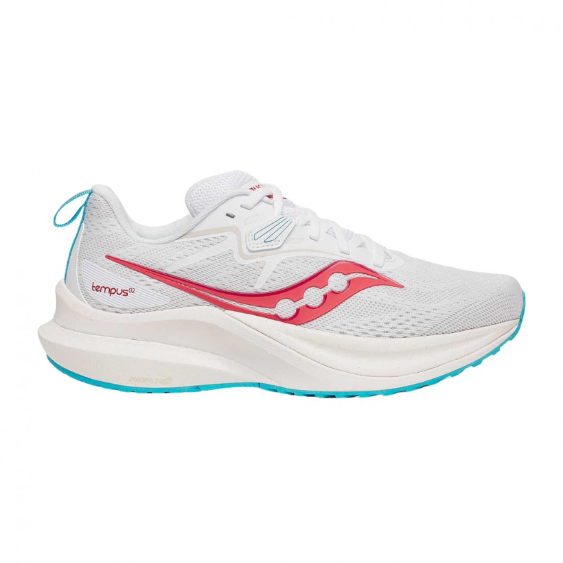 Saucony Tempus 2 White Red AW24 Women's Running Shoes