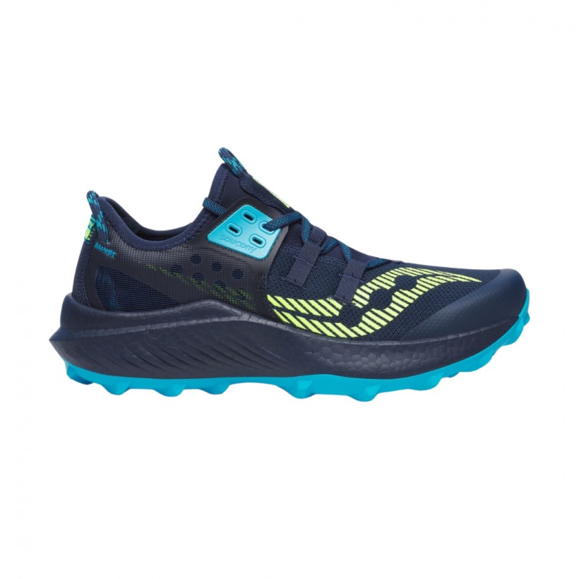 Saucony Endorphin Rift Navy Blue Yellow AW24 Sneakers