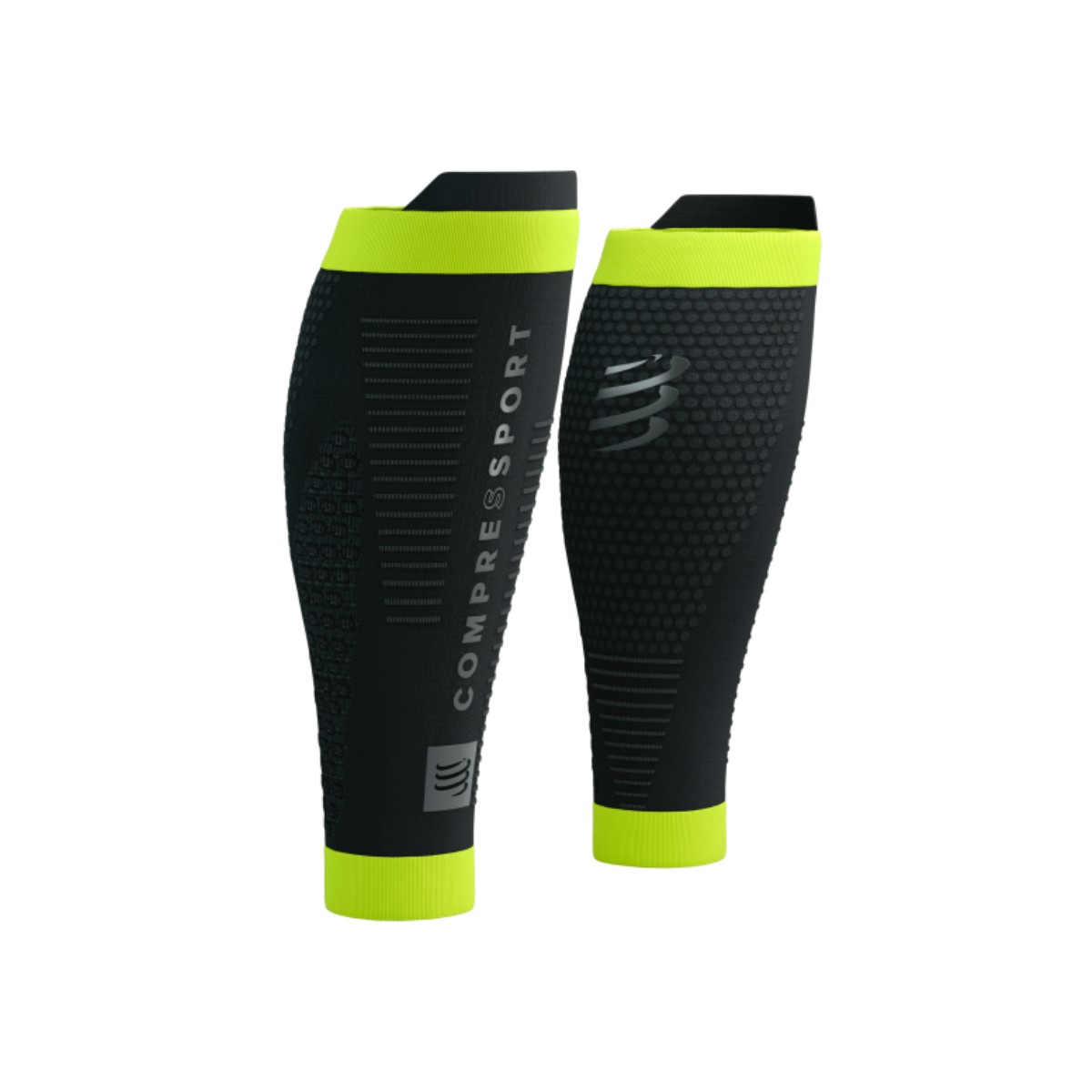 Compressport R2 3.0 Flash Kompressionsstrümpfe Schwarz Gelb, Größe Größe 4