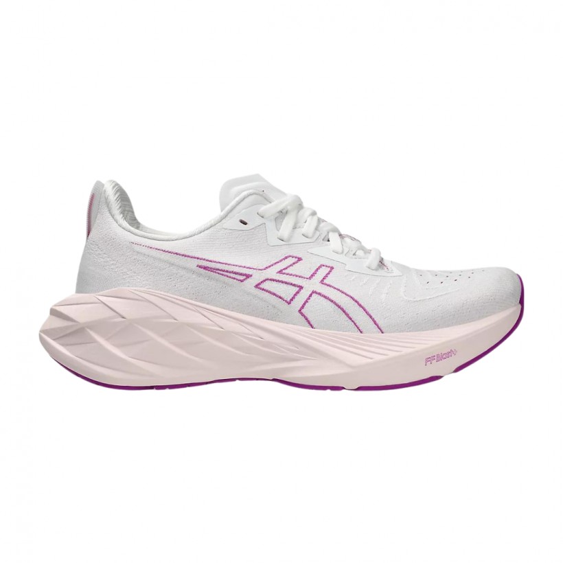 Scarpe da corsa Asics Novablast 4 bianco rosa AW24 da donna