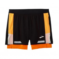 Brooks Run Visible 5'' 2in1 2.0 Shorts Black Orange