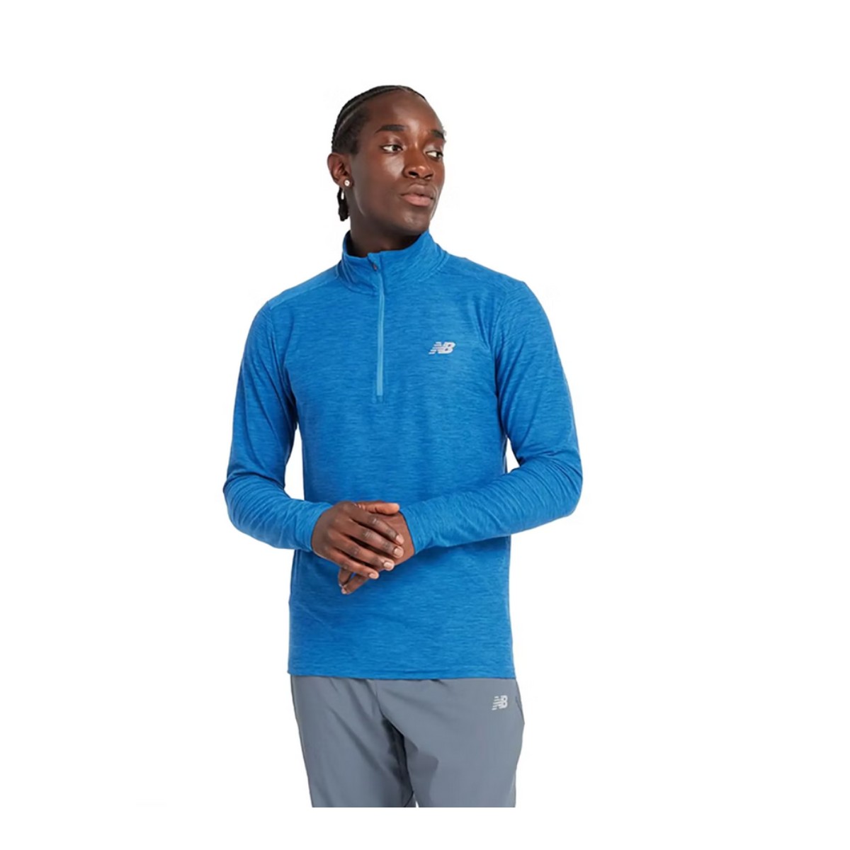 New Balance Essentials Blaues Sweatshirt, Größe L