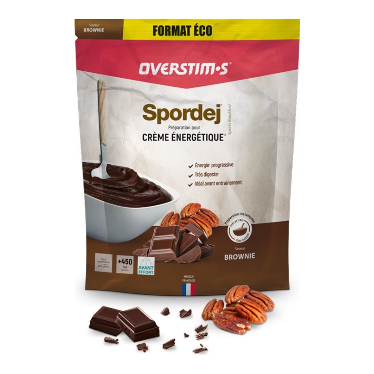 Overstims Spordej Brownie Glutenfreie Energiecreme 1,5 kg