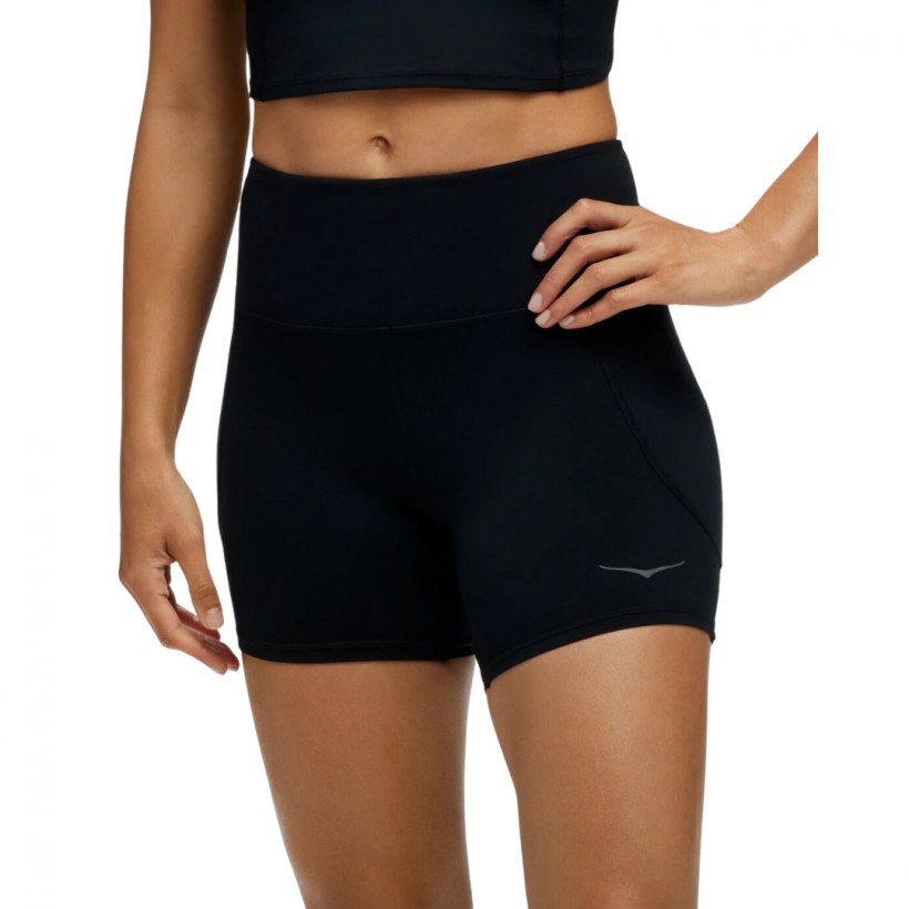 Hoka Elaro kurze Strumpfhose 12,7 cm Schwarz Damen