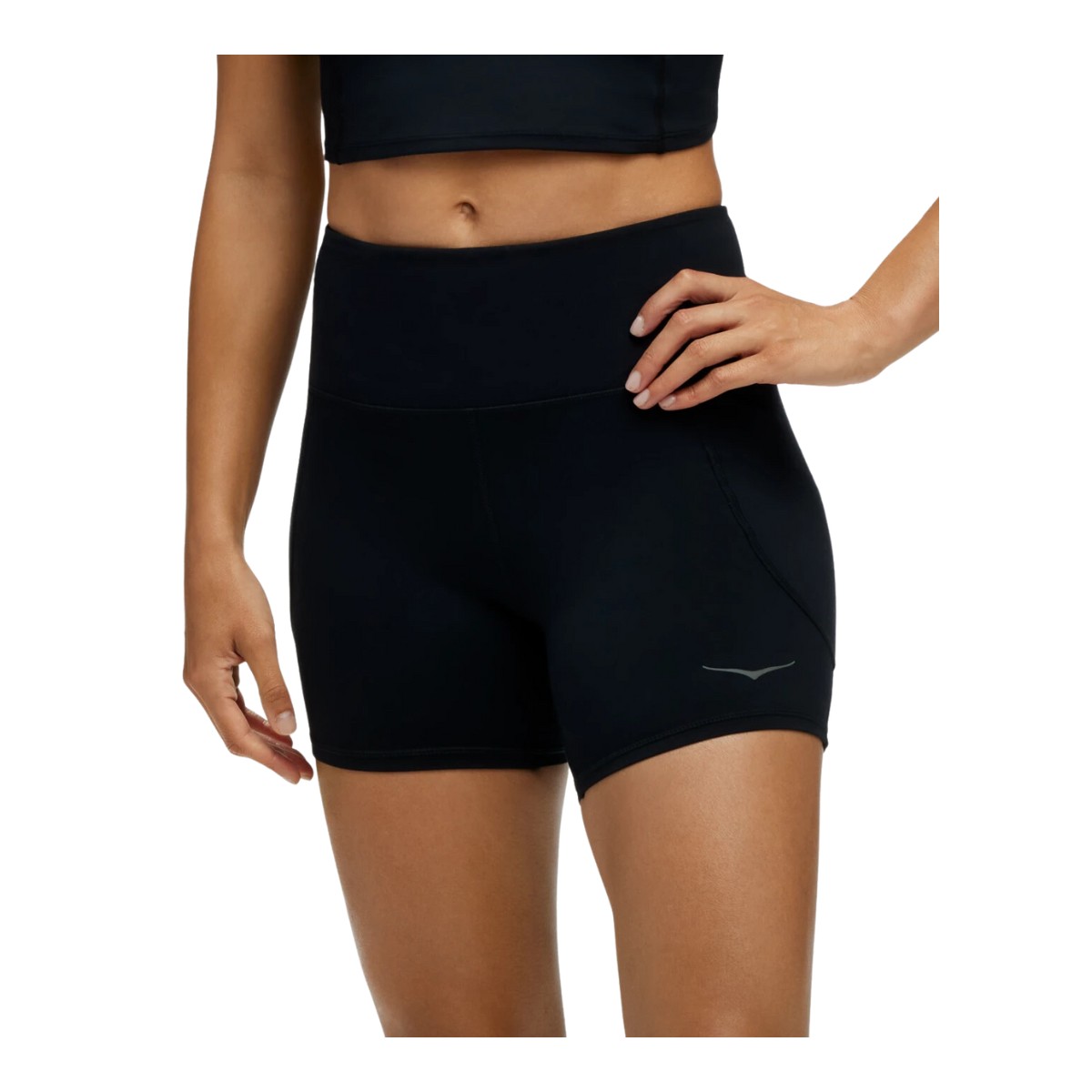 Hoka Elaro kurze Strumpfhose 12,7 cm Schwarz Damen, Größe M