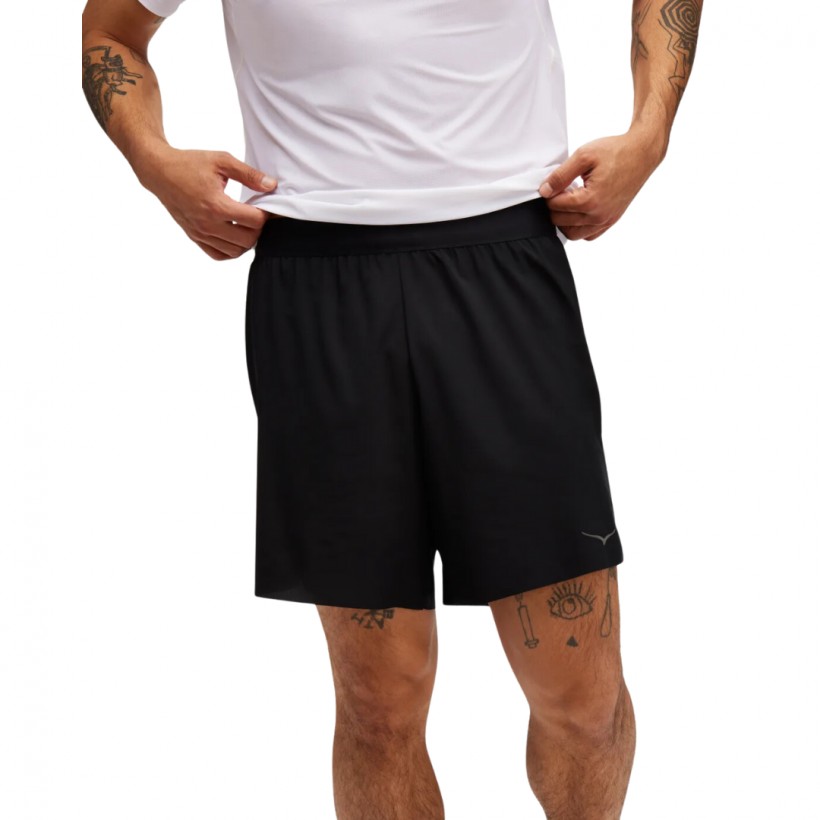 Hoka Glide Shorts mit Futter, 18 cm, Schwarz