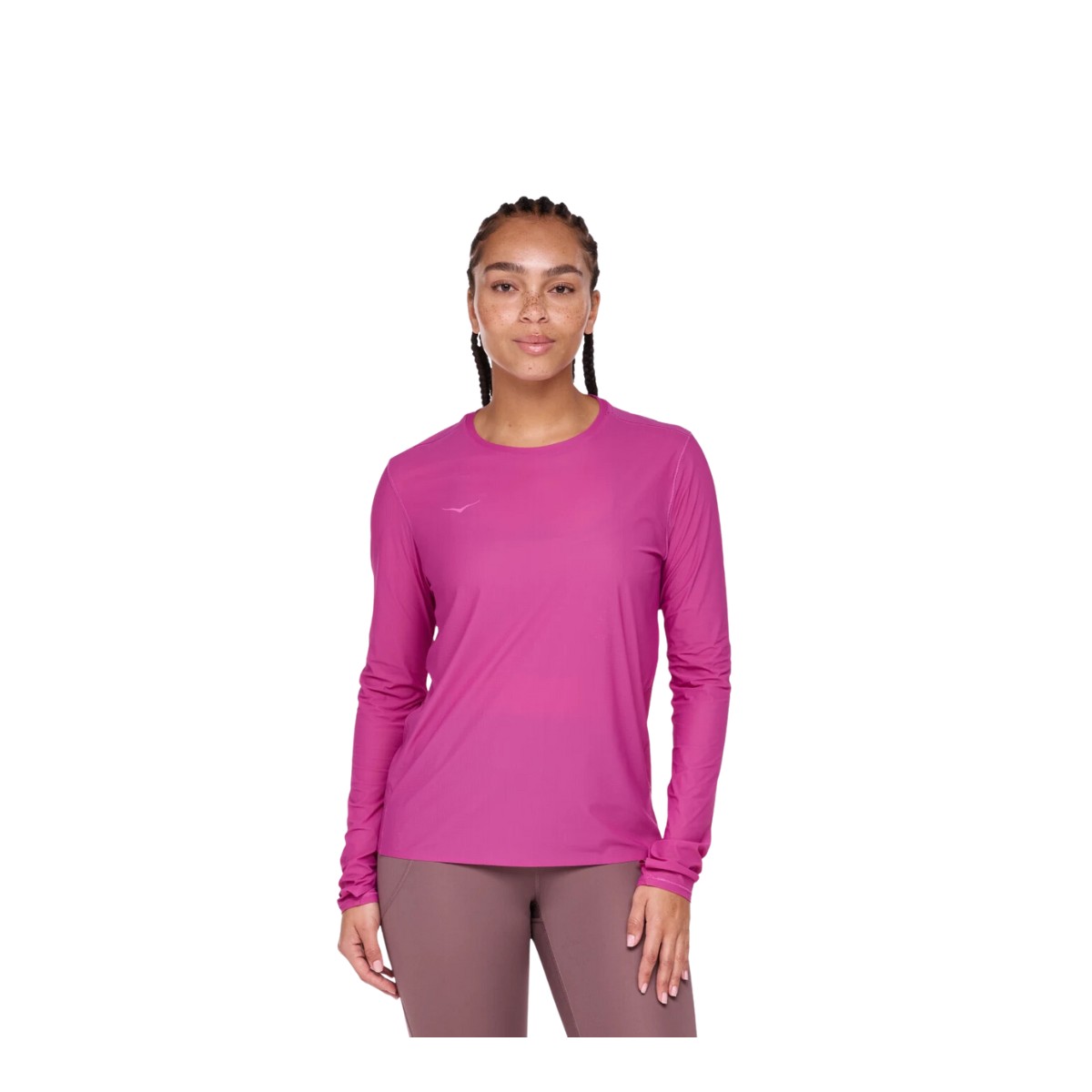 Hoka Airolite Langarm-T-Shirt für Damen in Rosa, Größe S