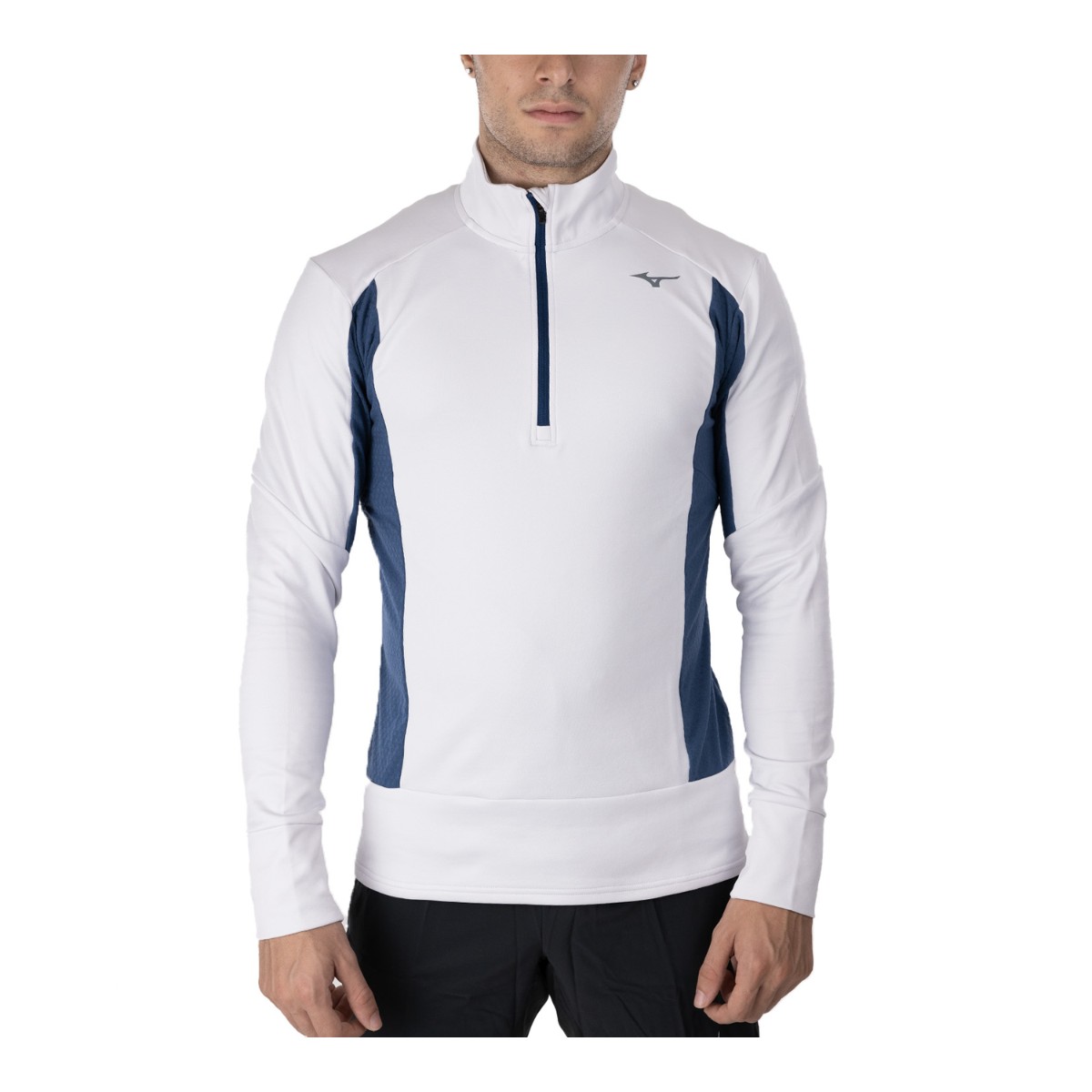 Mizuno Wamalite Sweatshirt Weiß Blau, Größe S