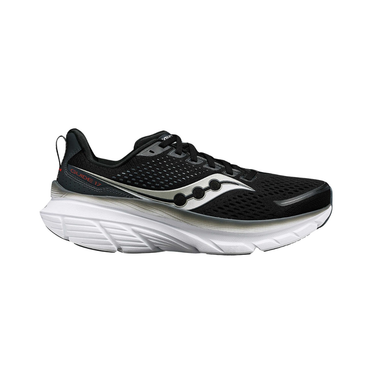 Saucony Guide 17 Schuhe Schwarz Weiß AW24, Größe 41 - EUR