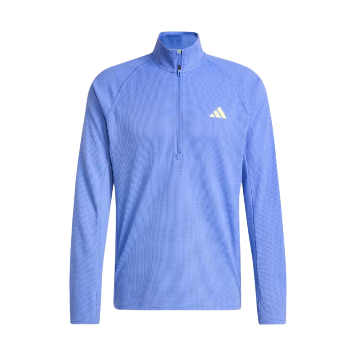 Image of Adidas 1/4 Zip Adizero Langarm T-Shirt Lila Gelb, Größe M