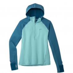 Brooks Notch Thermal Hoodie 2.0 Blue Women's Sweatshirt