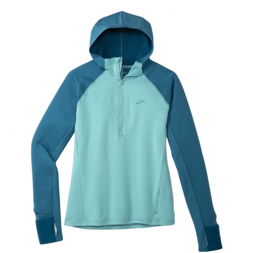 Brooks Notch Thermal Hoodie 2.0 Blaues Damen-Sweatshirt