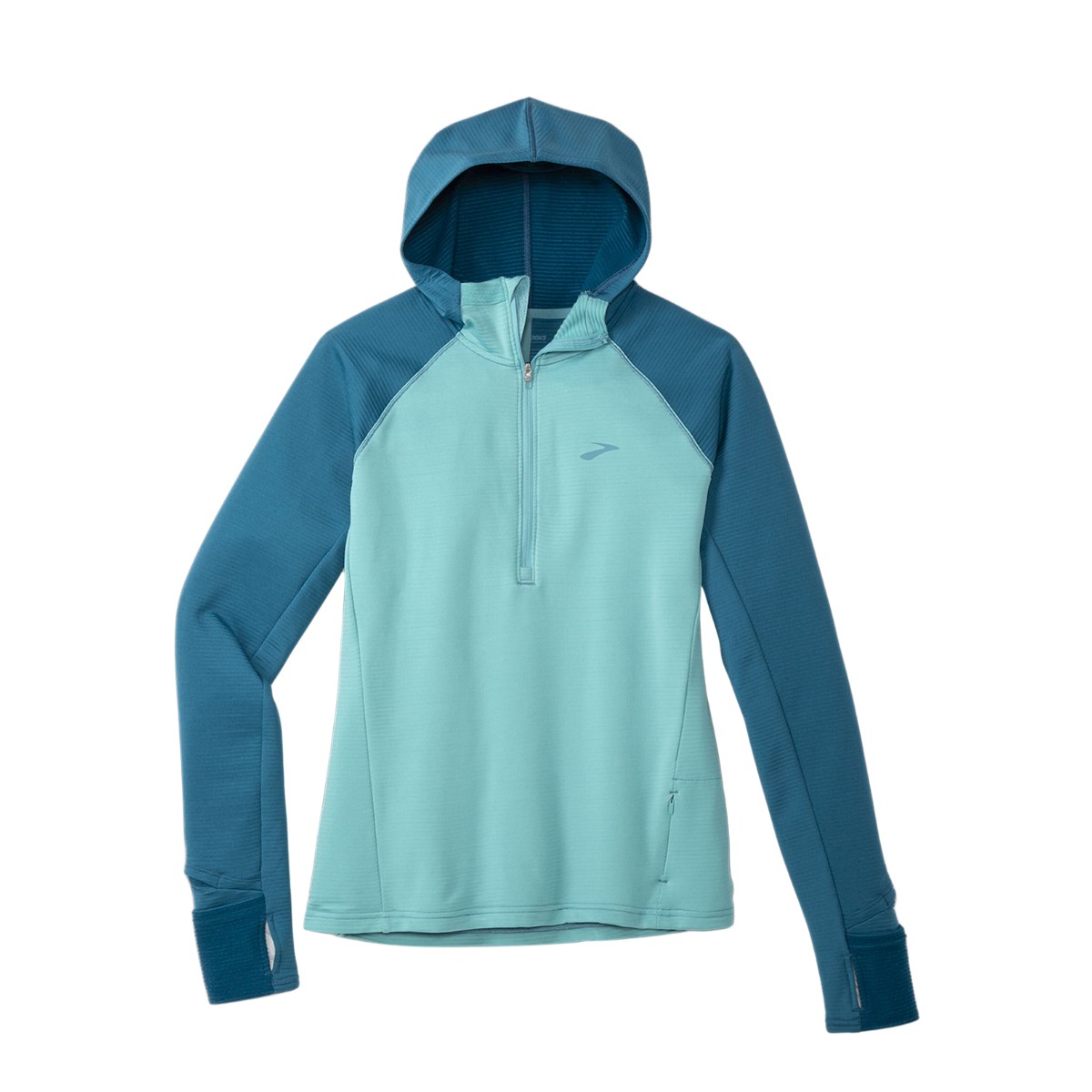 Brooks Notch Thermal Hoodie 2.0 Blaues Damen-Sweatshirt, Größe S