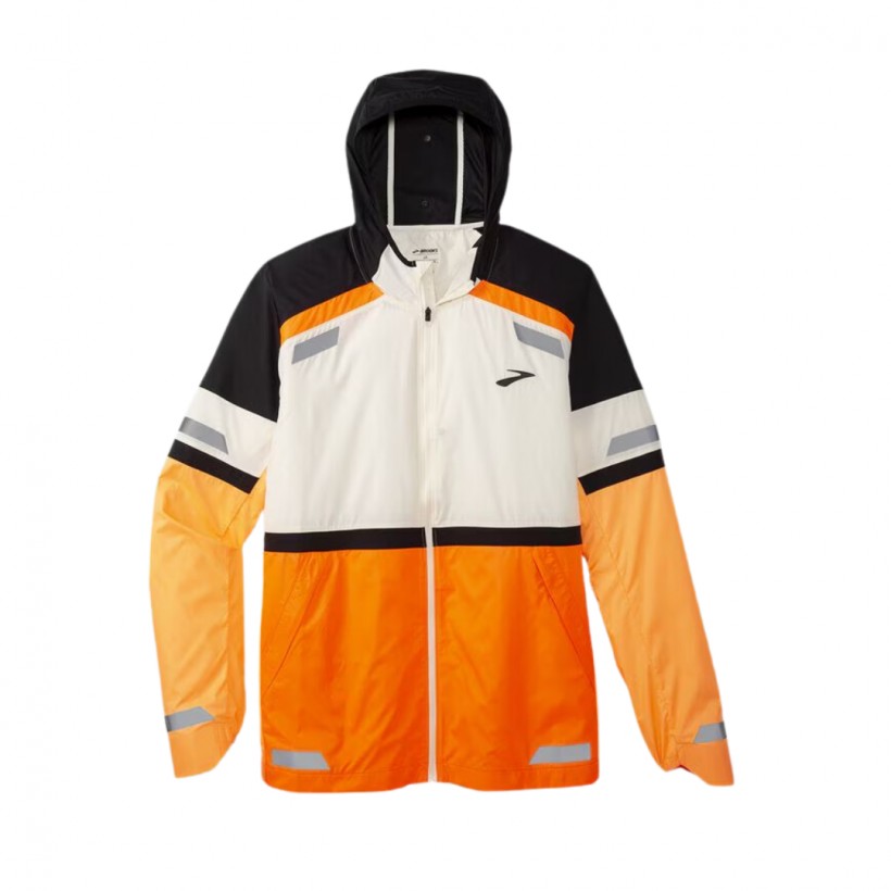 Brooks Run Visible Jacket 2.0 Orange White Black