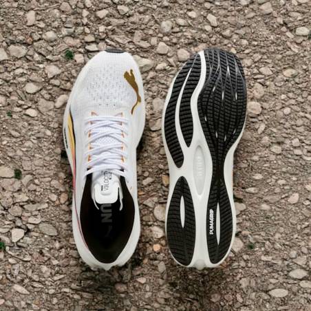 Zapatillas Puma Velocity Nitro 3 Blanco Naranja 