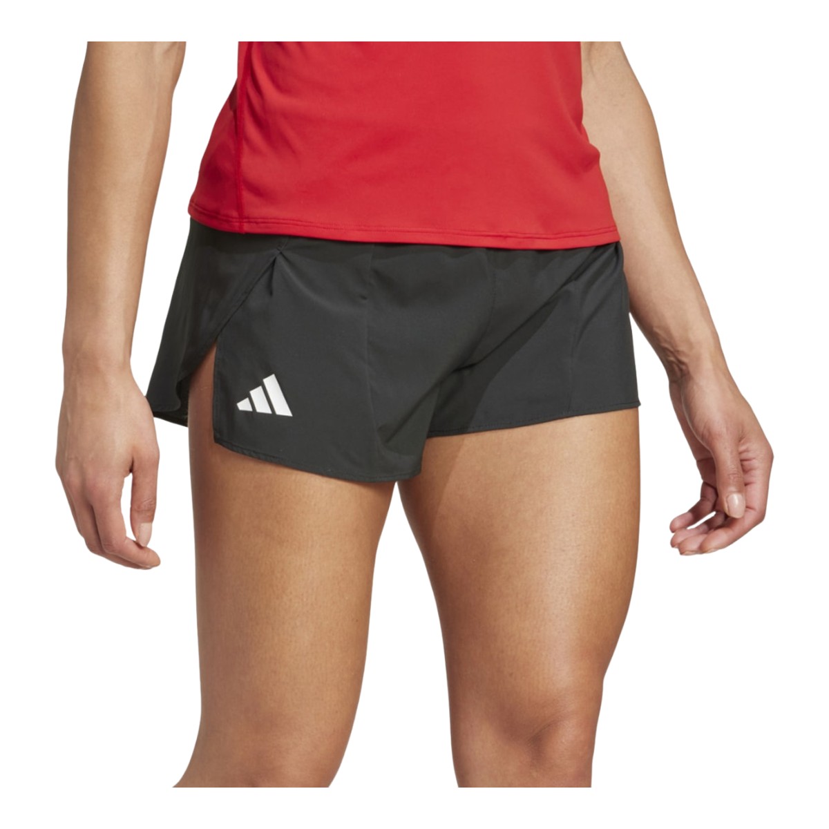 Image of Adidas Adizero E Split Shorts Schwarz Damen, Größe M