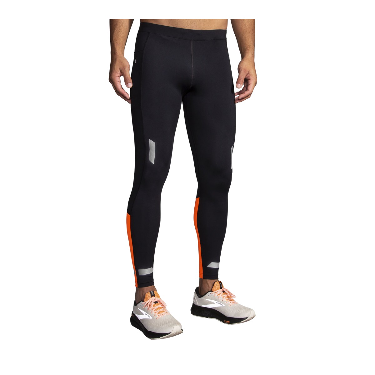 Brooks Run Visible Tight 2.0 Tights Schwarz Orange, Größe L