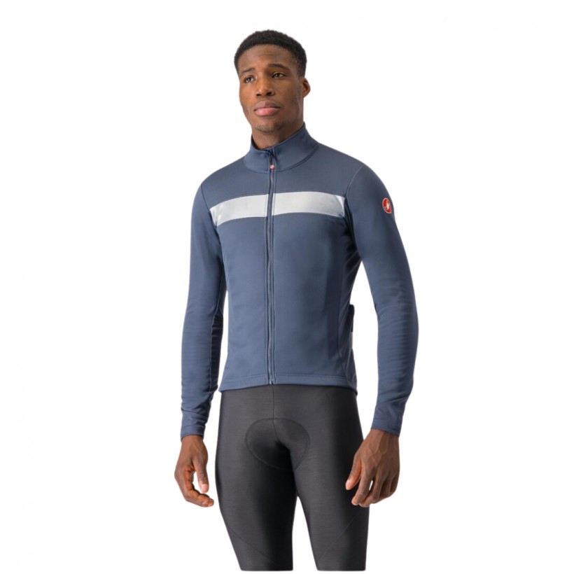 Castelli Raddoppia 3 Long Sleeve Jacket Blue Grey