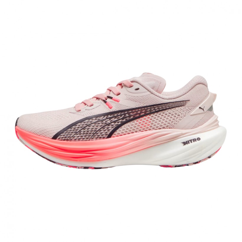 Chaussures Puma Deviate Nitro 3 Rose Noir  Femme