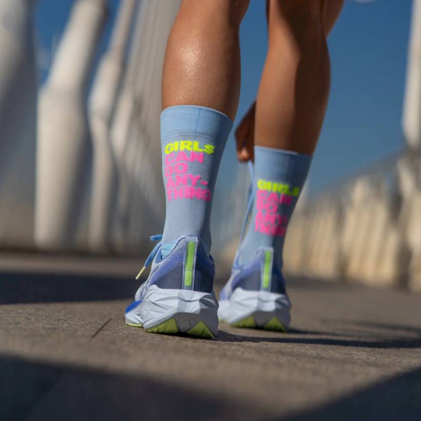 Calcetines Sporcks Girls Can Do Azul Rosa Amarillo