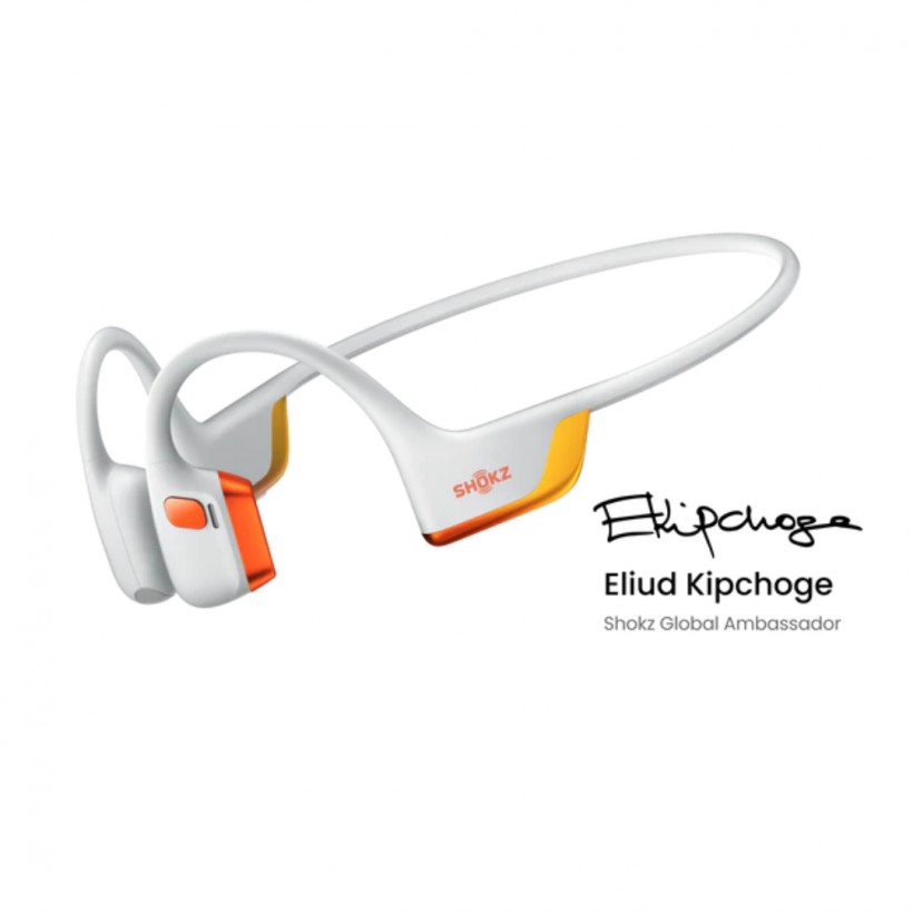 Auriculares Shokz Openrun Pro 2 Edición Kipchoge Blanco Naranja