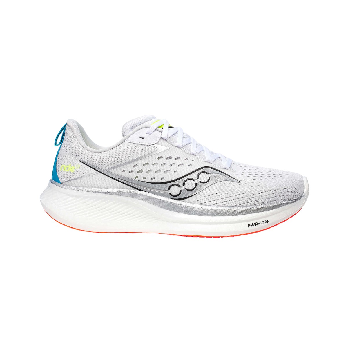 Saucony Ride 17 Schuhe Weiß Grau AW24, Größe 41 - EUR