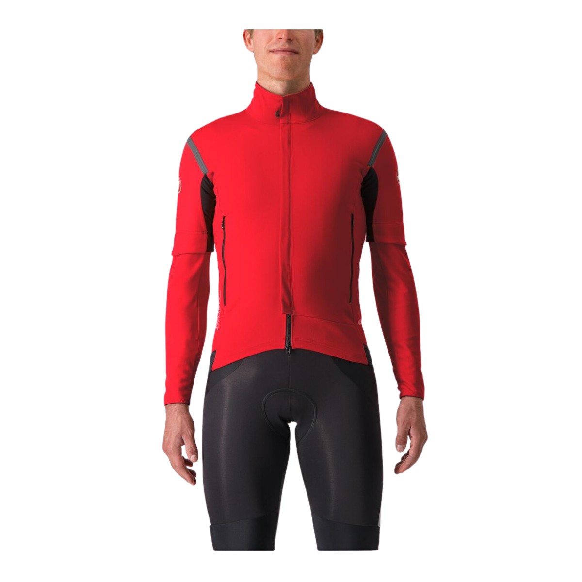 Castelli Perfetto RoS 2 Cabrio-Jacke Rot Schwarz, Größe M