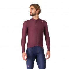 Castelli Espresso Thermal Jersey Bordeaux Red