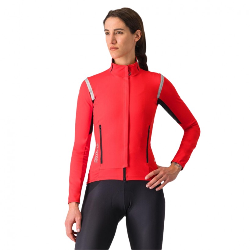 Veste Castelli Perfetto RoS 2 rouge gris femme