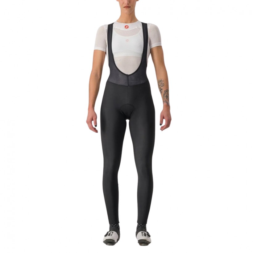 Castelli Entrata W Long Black Women's Bib Shorts